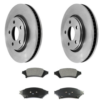 DuraGo® - Premium™ Plain Front Brake Kit with Semi-Metallic Pads