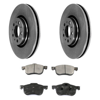 DuraGo® - Premium™ Plain Front Brake Kit with Semi-Metallic Pads