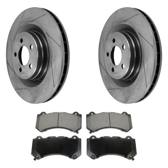 DuraGo® - Premium™ Plain Front Brake Kit with Semi-Metallic Pads