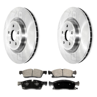 DuraGo® - Premium™ Plain Front Brake Kit with Semi-Metallic Pads