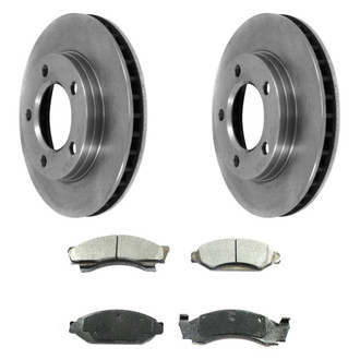 DuraGo® - Premium 1-Piece Plain Brake Kit with Semi-Metallic Brake Pads