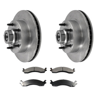 DuraGo® - Premium™ Plain Front Brake Kit with Semi-Metallic Pads