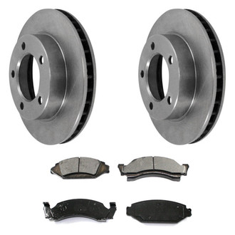 DuraGo® - Premium 1-Piece Plain Brake Kit with Semi-Metallic Brake Pads