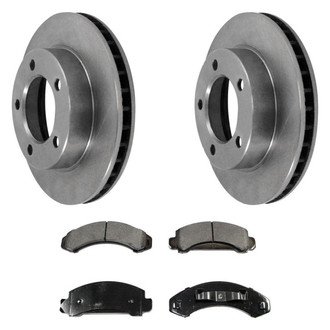 DuraGo® - Premium™ Plain Front Brake Kit with Semi-Metallic Pads