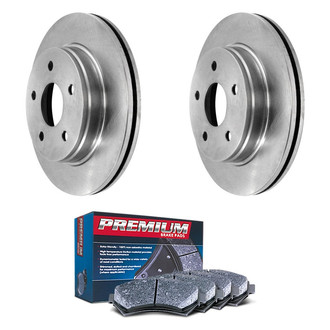 DuraGo® - Premium™ Plain Front Brake Kit with Semi-Metallic Pads