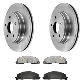 DuraGo® - Premium™ Plain Front Brake Kit with Semi-Metallic Pads