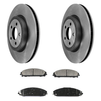 DuraGo® - Premium™ Plain Front Brake Kit with Semi-Metallic Pads