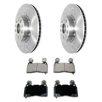 DuraGo® - Premium™ Plain Front Brake Kit with Semi-Metallic Pads