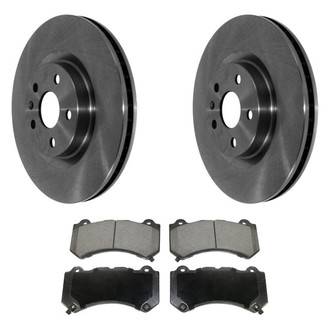 DuraGo® - Premium™ Plain Front Brake Kit with Semi-Metallic Pads