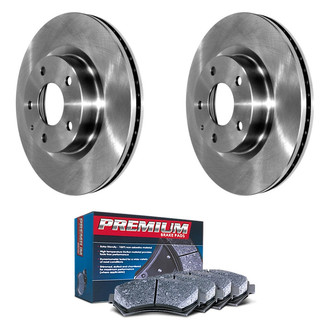 DuraGo® - Premium™ Plain Front Brake Kit with Semi-Metallic Pads