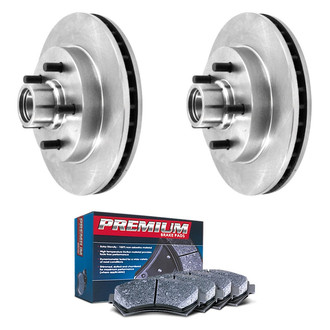 DuraGo® - Premium™ Plain Front Brake Kit with Semi-Metallic Pads