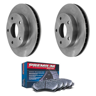 DuraGo® - Premium™ Plain Front Brake Kit with Semi-Metallic Pads