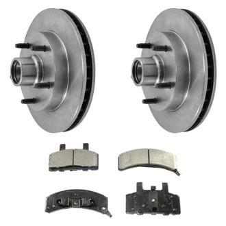 DuraGo® - Premium™ Plain Front Brake Kit with Semi-Metallic Pads