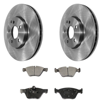 DuraGo® - Premium™ Plain Front Brake Kit with Semi-Metallic Pads
