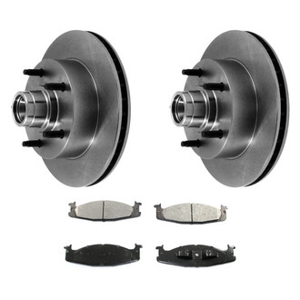 DuraGo® - Premium™ Plain Front Brake Kit with Semi-Metallic Pads