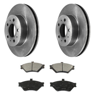 DuraGo® - Premium™ Plain Front Brake Kit with Semi-Metallic Pads