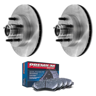 DuraGo® - Premium™ Plain Front Brake Kit with Semi-Metallic Pads
