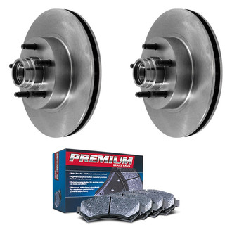 DuraGo® - Premium 1-Piece Plain Brake Kit with Semi-Metallic Brake Pads