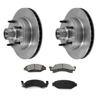 DuraGo® - Premium™ Plain Front Brake Kit with Semi-Metallic Pads