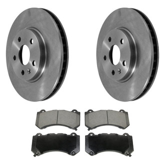 DuraGo® - Premium™ Plain Front Brake Kit with Semi-Metallic Pads