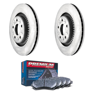 DuraGo® - Premium™ Plain Front Brake Kit with Semi-Metallic Pads