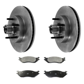 DuraGo® - Premium™ Plain Front Brake Kit with Semi-Metallic Pads
