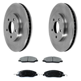 DuraGo® - Premium™ Plain Front Brake Kit with Semi-Metallic Pads