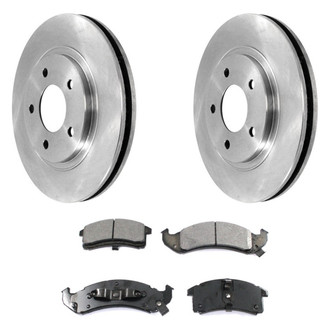 DuraGo® - Premium™ Plain Front Brake Kit with Semi-Metallic Pads