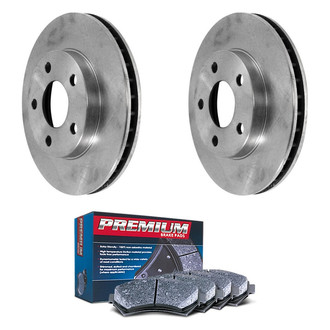 DuraGo® - Premium™ Plain Front Brake Kit with Semi-Metallic Pads