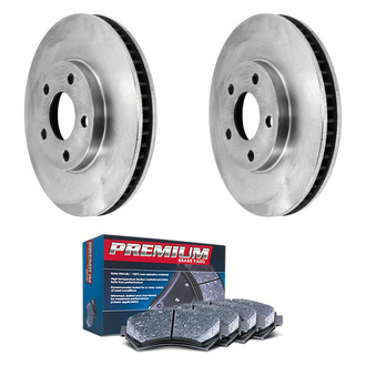DuraGo® - Premium™ Plain Front Brake Kit with Semi-Metallic Pads