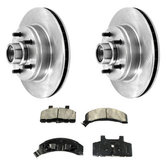 DuraGo® - Premium™ Plain Front Brake Kit with Semi-Metallic Pads