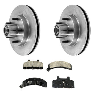 DuraGo® - Premium™ Plain Front Brake Kit with Semi-Metallic Pads
