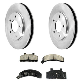 DuraGo® - Premium™ Plain Front Brake Kit with Semi-Metallic Pads