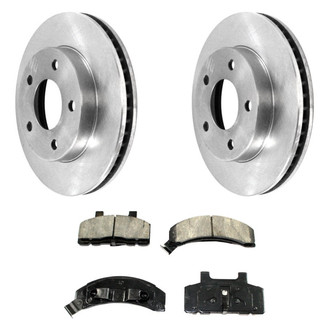 DuraGo® - Premium™ Plain Front Brake Kit with Semi-Metallic Pads
