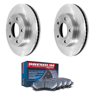 DuraGo® - Premium™ Plain Front Brake Kit with Semi-Metallic Pads