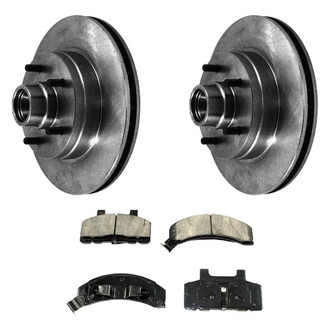 DuraGo® - Premium™ Plain Front Brake Kit with Semi-Metallic Pads