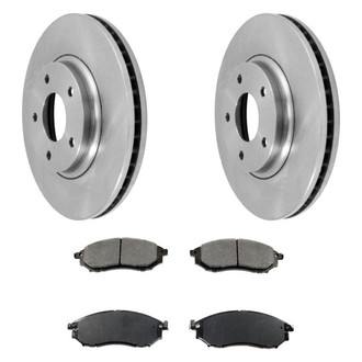 DuraGo® - Premium™ Plain Front Brake Kit with Semi-Metallic Pads