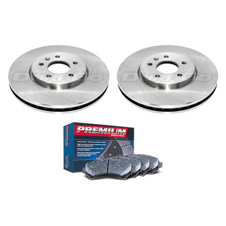 DuraGo® - Premium™ Plain Front Brake Kit with Semi-Metallic Pads
