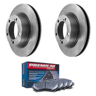 DuraGo® - Premium™ Plain Front Brake Kit with Semi-Metallic Pads