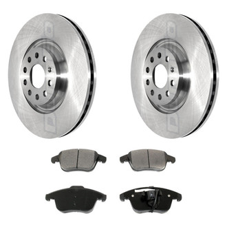DuraGo® - Premium™ Plain Front Brake Kit with Semi-Metallic Pads