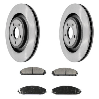 DuraGo® - Premium™ Plain Front Brake Kit with Semi-Metallic Pads