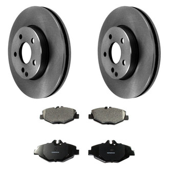 DuraGo® - Premium 1-Piece Plain Brake Kit with Semi-Metallic Brake Pads