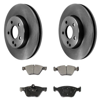 DuraGo® - Premium™ Plain Front Brake Kit with Semi-Metallic Pads