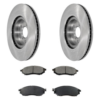 DuraGo® - Premium™ Plain Front Brake Kit with Semi-Metallic Pads