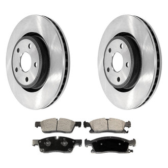 DuraGo® - Premium™ Plain Front Brake Kit with Semi-Metallic Pads