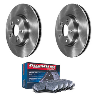 DuraGo® - Premium™ Plain Front Brake Kit with Semi-Metallic Pads
