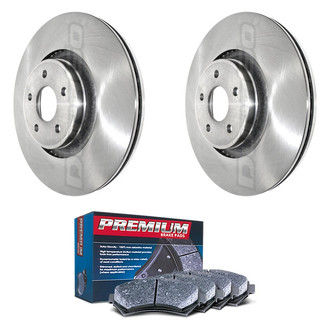 DuraGo® - Premium™ Plain Front Brake Kit with Semi-Metallic Pads