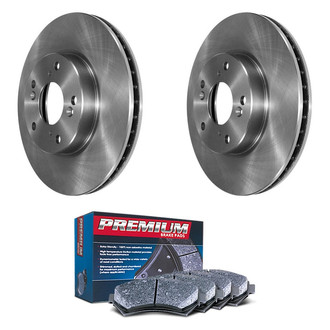 DuraGo® - Premium 1-Piece Plain Brake Kit with Semi-Metallic Brake Pads