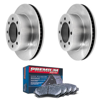 DuraGo® - Premium™ Plain Front Brake Kit with Semi-Metallic Pads