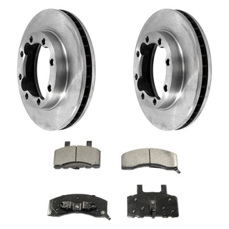 DuraGo® - Premium™ Plain Front Brake Kit with Semi-Metallic Pads